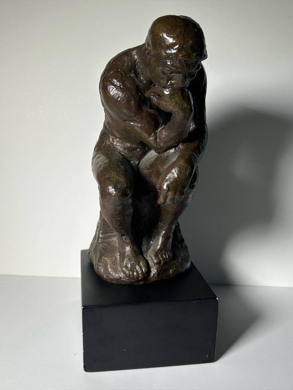 Alva reproduction of Auguste Rodin’s iconic The Thinker 12” tall Vintage 1980